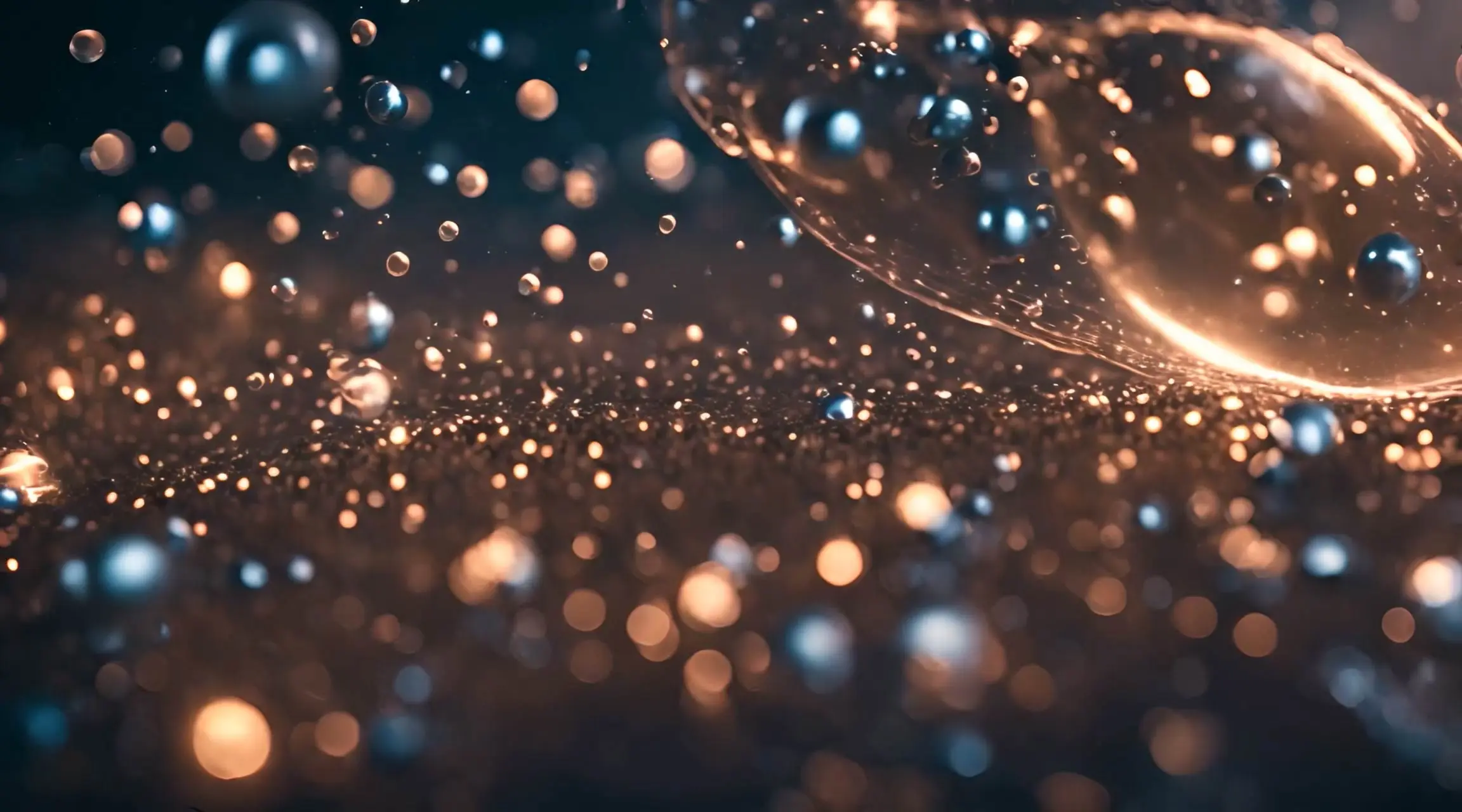 Floating Bubbles and Particles Motion Graphics